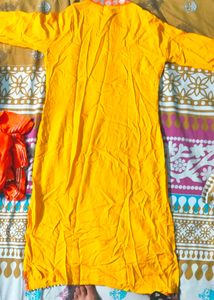 orange yellow kurti sharara set
