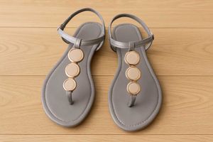 Black,Peach, Gray,Accent Sandals