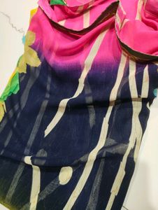 Colorful Floral Print Saree