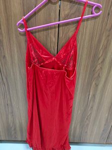 Red Lace Cami Slip Dress