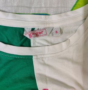 Ginger Green And White Tshirt