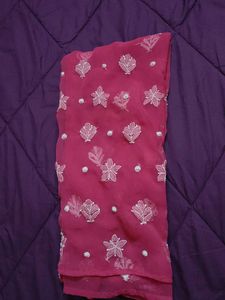 Pink Chikan Embroidery Kurti