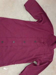 Maroon Button-Down Shirt