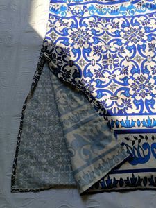 Paisley Print Sleeveless Kurti 💙