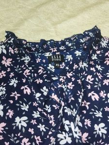 Women Dark Blue Printed Top