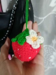 Crochet Hello Kitty &amp; Strawberry Charms