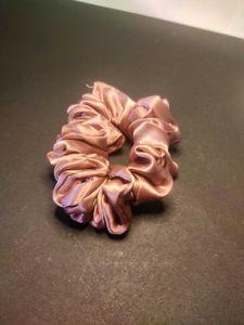 Satin Scrunchie Set ( White And Pink )