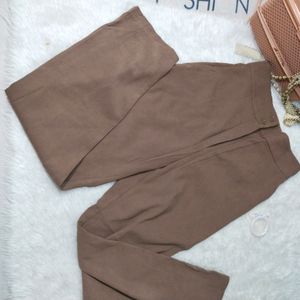 Brown High-Waisted Trousers