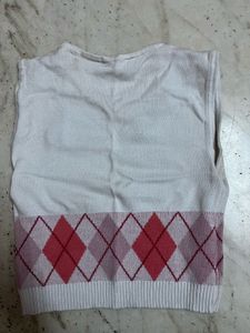 Denim Striped Pinafore Dress