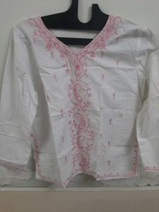 White Kashmiri EMBROIDERED Top