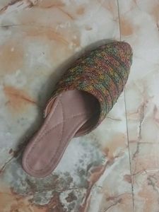 Embroidered Mule Flats