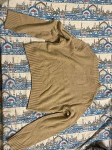 Beige Knit Pullover Sweater