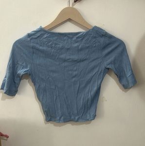 Cute Blue Crop Top