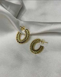 Braided J hoops anti tarnish