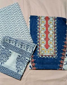 Pretty Printed Suit Material 💙