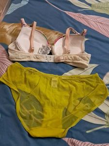 Combo Of Four  Hnm Premium   Bra N Panty