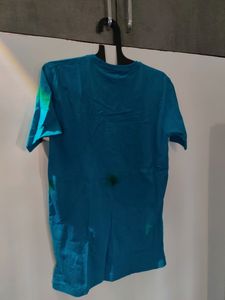 Bluish green Colour aesthetic T-shirt For Men