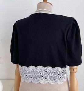 Lace Trimmed Crop Top