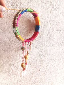 Colorful Bangle with Charms