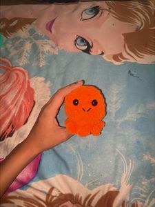 Cute Orange Crochet Octopus