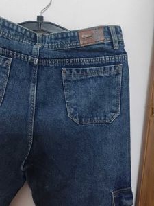 Denim Cargo Jeans