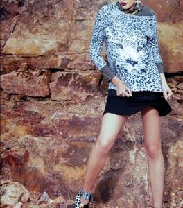 Y2k Animal Print Top