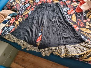 Ethnic Black flared  palazzo pant..