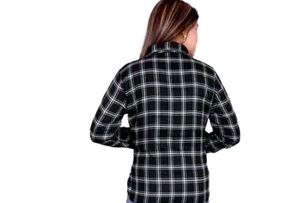 Classic Black and White Plaid Shirt