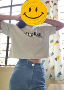 Blue Crop Top 🤌🏻