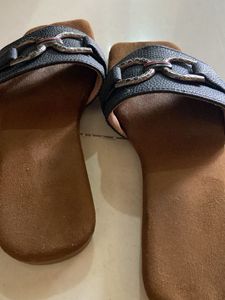 Leather Slip-on Sandals