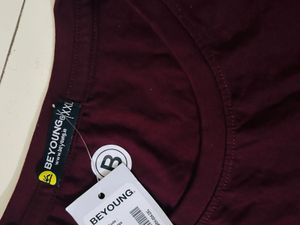Burgundy V-Neck T-Shirt