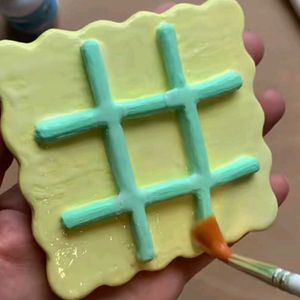 Tic Tac Toe Clay Board ♥️❌