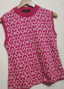 Rose Color Winter Sweater For Girl 8- 9 Year