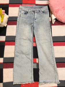 Light Wash Denim Flare Jeans