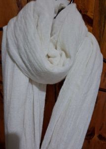 Ivory Fringe Scarf