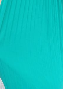 Strappy Grecian Blue-Green Pleated Gown