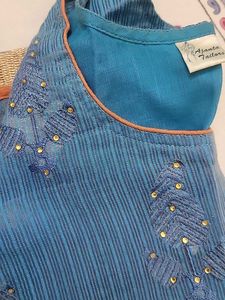 Elegant Blue doria silk Kurta