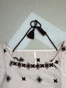 Floral Embroidered Kaftan Top