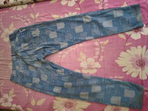 Blue Printed jeans