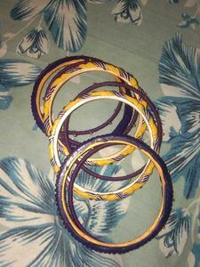 Violet, Mustard Lakh Bangles