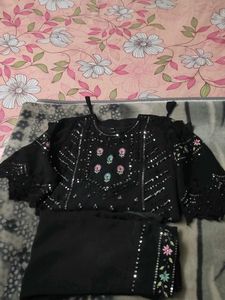 Embroidered Black Dress+2 frocks