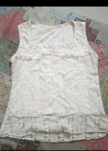 Lace Ruffle Tank Top