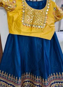 Embroidered Blue Ethnic Skirt