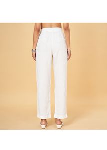Elegant White Linen Trousers