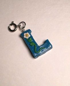Handmade Personalized Floral Keychain