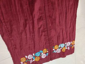 Art Silk Kurti With Embroidery