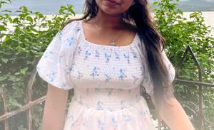 Floral White Midi Dress