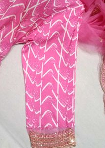 Pink Printed Readymade Suit