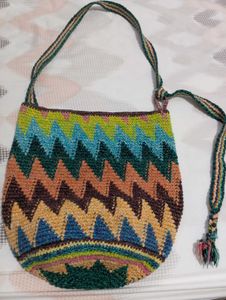 Colorful Crochet Sling Bag