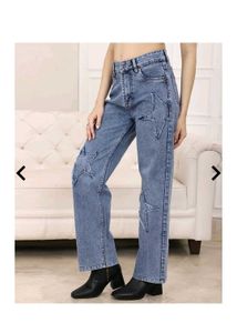 Shein Star Patch straight fit Jeans